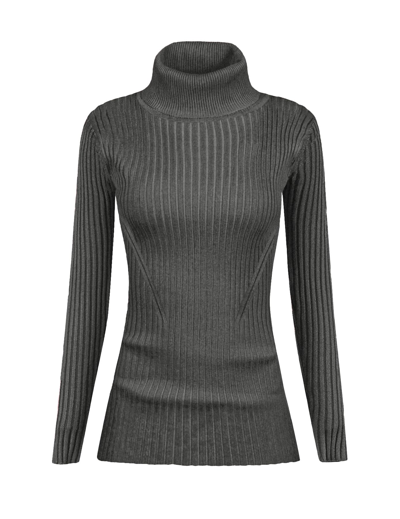 V28 Women's Sleeveless Ribbed High Neck Turtleneck Stretch Knit Sweater