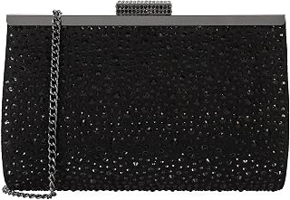 DEXMAY Crystal Clutch Purse for Women Rhinestone Frame Clutch Handbag for Party