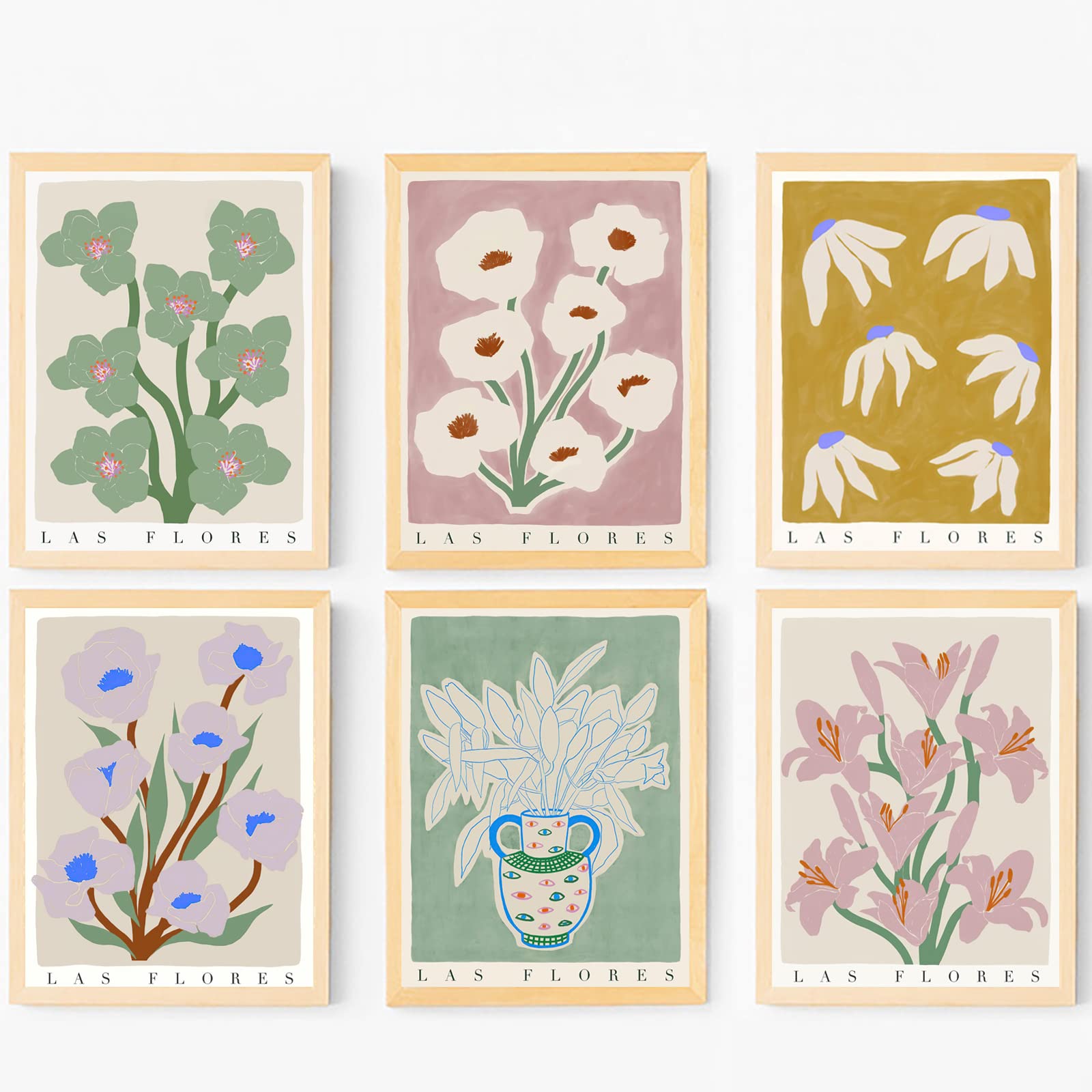 LUHDFYS Flower Market Canvas Prints Aesthetic Flower Canvas Wall Art Boho Prints