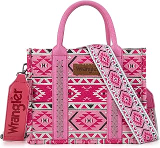 Wrangler Aztec Tote Bag for Women Boho Shoulder Purses and Handbags