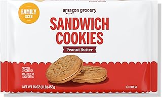 Amazon Brand - Happy Belly Peanut Butter Sandwich Cremes, 1 pound (Pack of 1) (Reformulation)