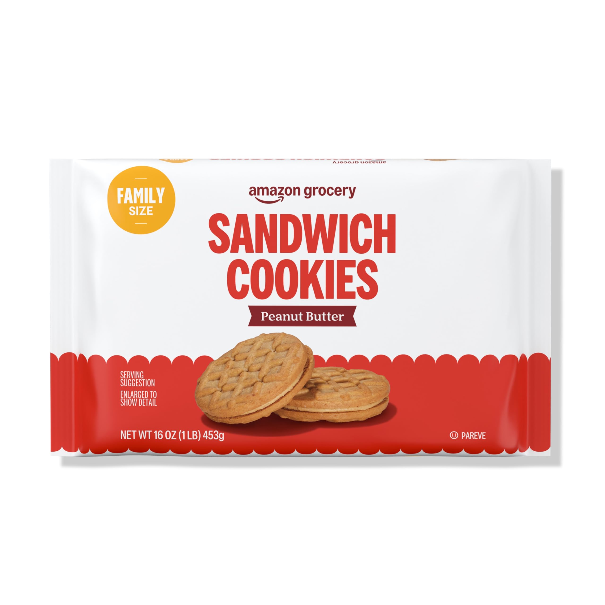 Amazon Brand - Happy Belly Peanut Butter Sandwich Cremes, 1 pound (Pack of 1) (R