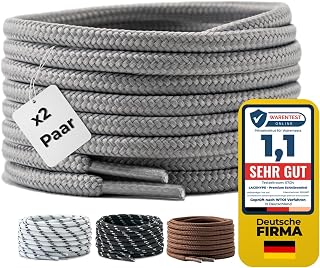 LaceHype 2 Paar Premium Schnürsenkel rund 4,5 mm Schühbänder aus Polyester