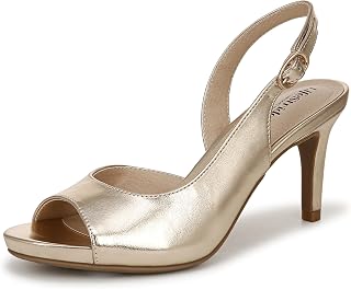 LifeStride womens Teller 2 Slingback Peep Toe Pumps Heeled Sandal Pump