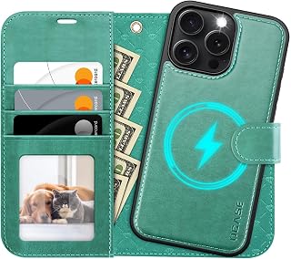 OCASE for iPhone 16 Pro Case, Detachable 2 in 1 Wallet, Green