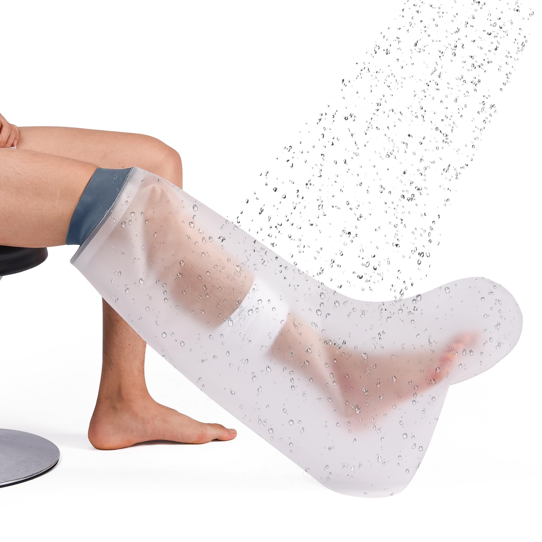 COMFYTHERA Large Waterproof Leg Cast Cover for Shower Foot Wound Protector Bath 