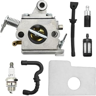 Ollanoos C1Q-S57 Carburetor Kit with Spark Plug Fuel Filter, Replacement for Stihl 017 018 MS170 MS180, Replace 11301200603