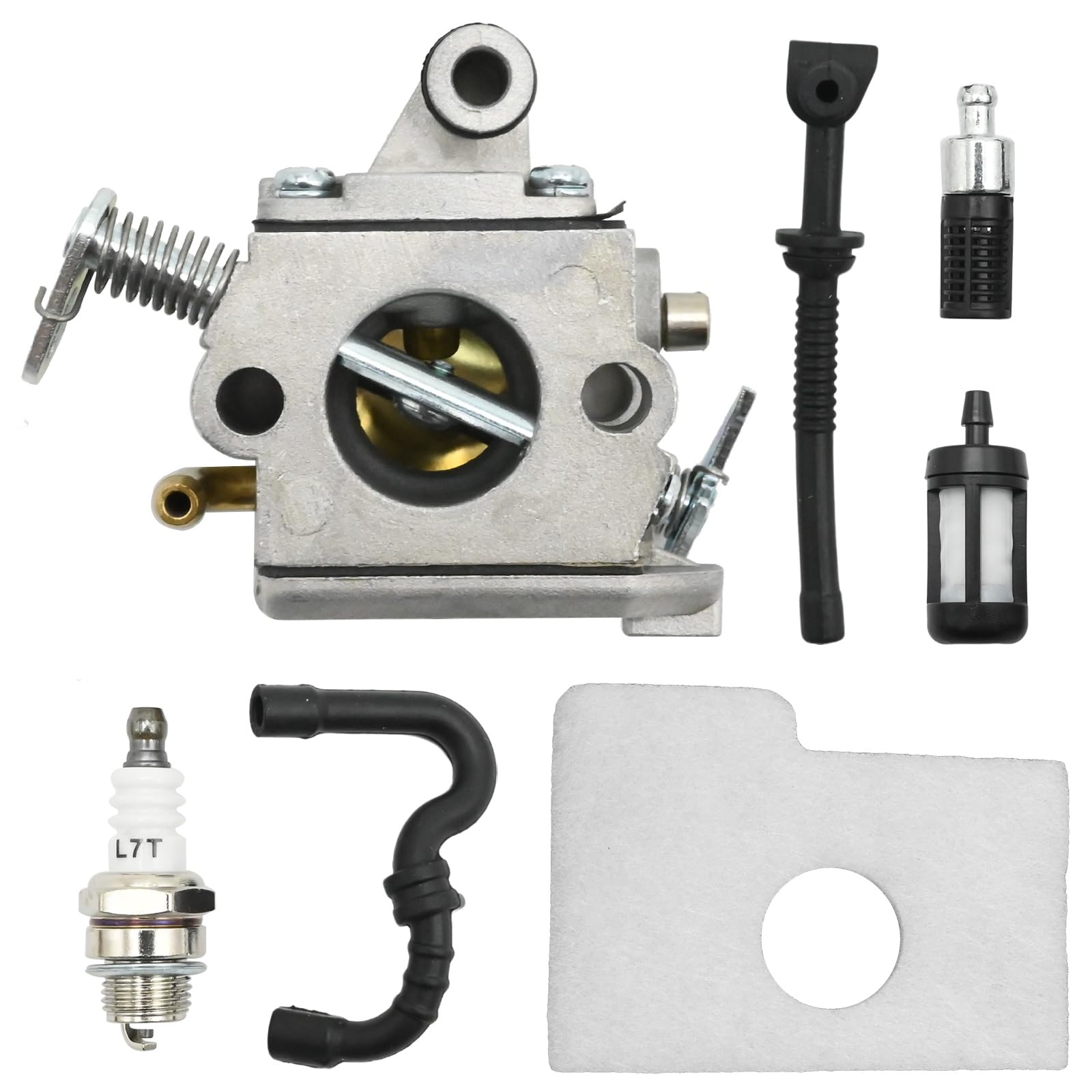Ollanoos C1Q-S57 Carburetor Kit with Spark Plug Fuel Filter, Replacement for Sti