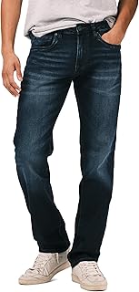 Buffalo David Bitton Mens Non-Denim Straight Leg Six French Terry Pants with Cotton Blend Stretchjeans