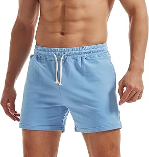 AIMPACT Men's Cotton Shorts Casual Athletic Shorts with Pockets 5"