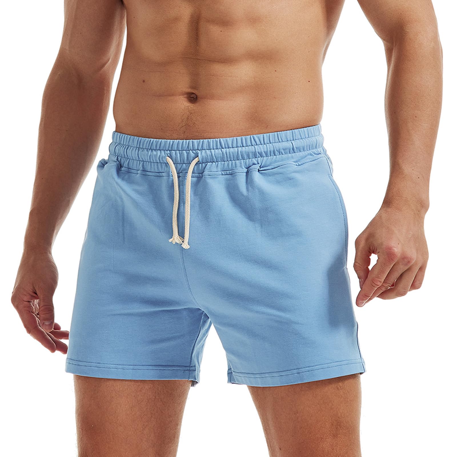 AIMPACT Men's Cotton Shorts Casual Athletic Shorts with Pockets 5"