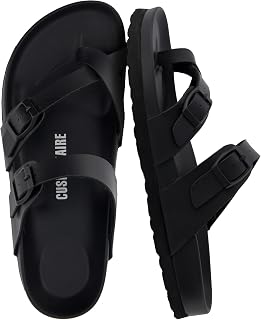 CUSHIONAIRE Women's Laker Sandal with Soft Footbed and +Comfort