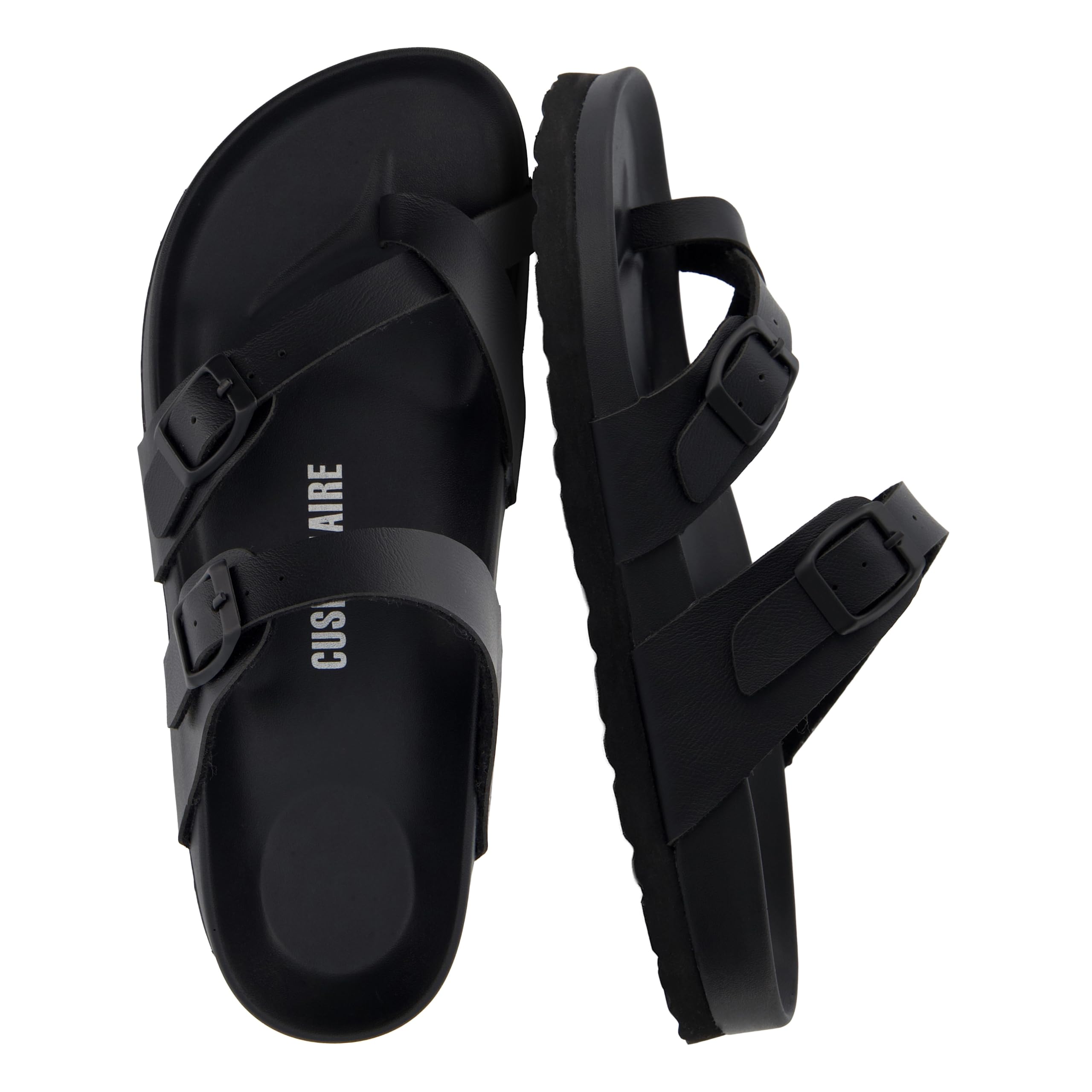 CUSHIONAIRE Women's Laker Sandal with Soft Footbed and +Comfort