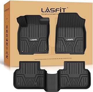 LASFIT 𝐈𝐧𝐣𝐞𝐜𝐭𝐢𝐨𝐧 𝐌𝐨𝐥𝐝𝐞𝐝 Floor Mats for Honda Civic 2022-2026 (Not Fit Hybrid) / for Acura Integra 2023-2026, 𝐍𝐨-𝐂𝐮𝐫𝐥𝐢𝐧𝐠 TPE All Weather Car Liners, 10+ Years Lifespan