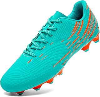 DimaiGlobal Football Shoes with Cleats for Men and Women Professional Football Shoes for Artificial Grass Futsal and Training for Indoor/Outdoor – Non-Slip Junior