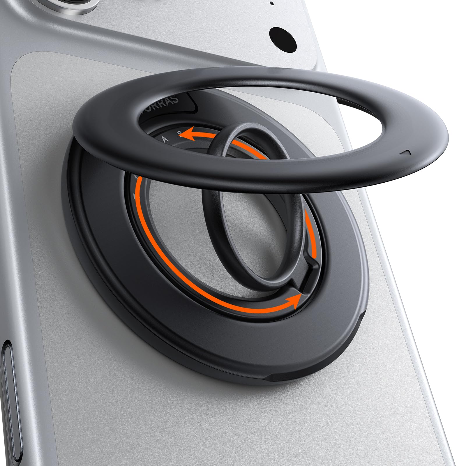 TORRAS 2025 Flagship 360 Magnetic Phone Grip Ring Holder Kickstand, Black | [2-S