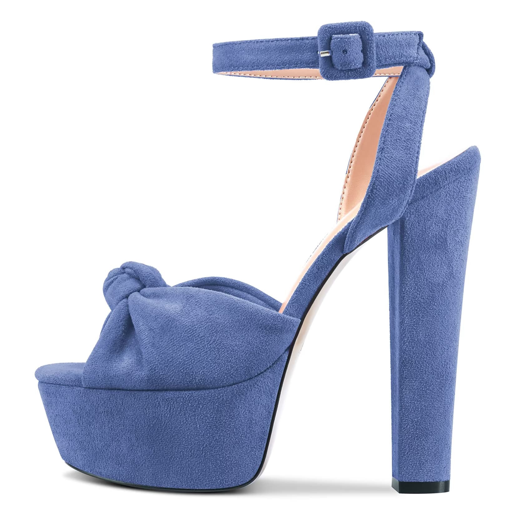 Castamere Women's High Block Chunky Platform Heel Open Toe Straps Ankle Bow Tie 