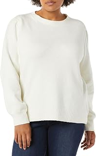 Amazon Essentials Womens Soft Touch Pleated Shoulder Crewneck Sweater