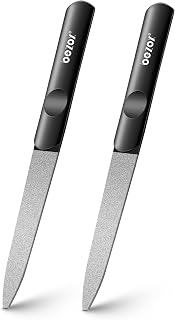 BEZOX Diamond Deb Nail File Set - 2 PCS Stainless Steel Double Sided Diamond Dust Coating - Professional Nail Files for Podiatry Foot Care - Nail Styling Tools for Home