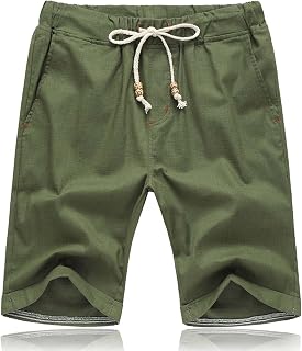 JustSun Mens Summer Shorts with Pockets Casual Elasticated Waist