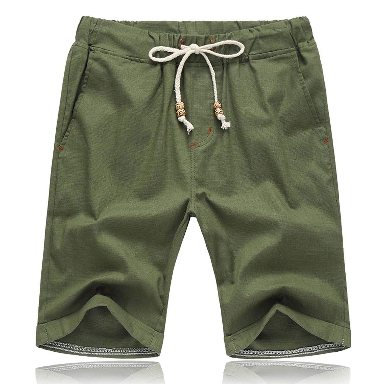 JustSun Mens Summer Shorts with Pockets Casual Elasticated Waist