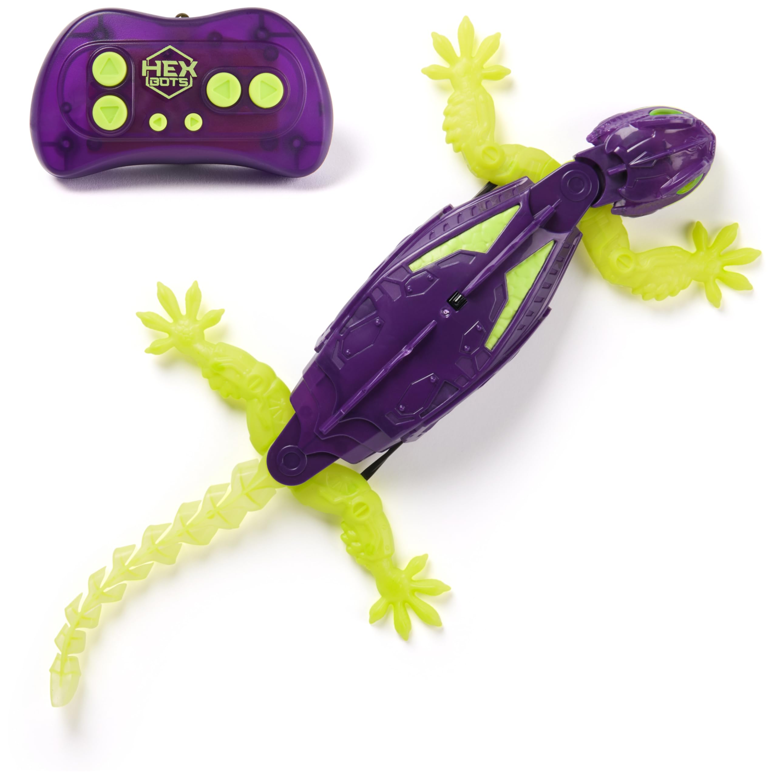 HEX Bots Glow-in-the-Dark Wall Crawler Gecko Remote Control Toy | Glow-in-the-Da