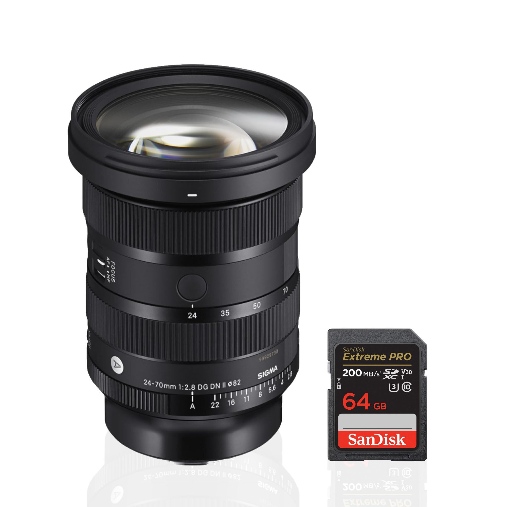 Sigma 24-70mm F2.8 DG DN II Art Lens with 64GB SDXC Card Bundle | Seamless L-Mou