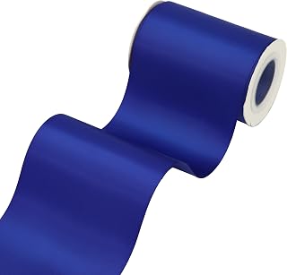 MAYREEL Cobalt Blue Satin Ribbon 4 Inch Thick Double Faced 10 Yards