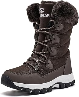 HOBIBEAR Women's Waterproof Winter Snow Boots Lightweight Warm Faux Fur Lined Mid-Calf Booties
