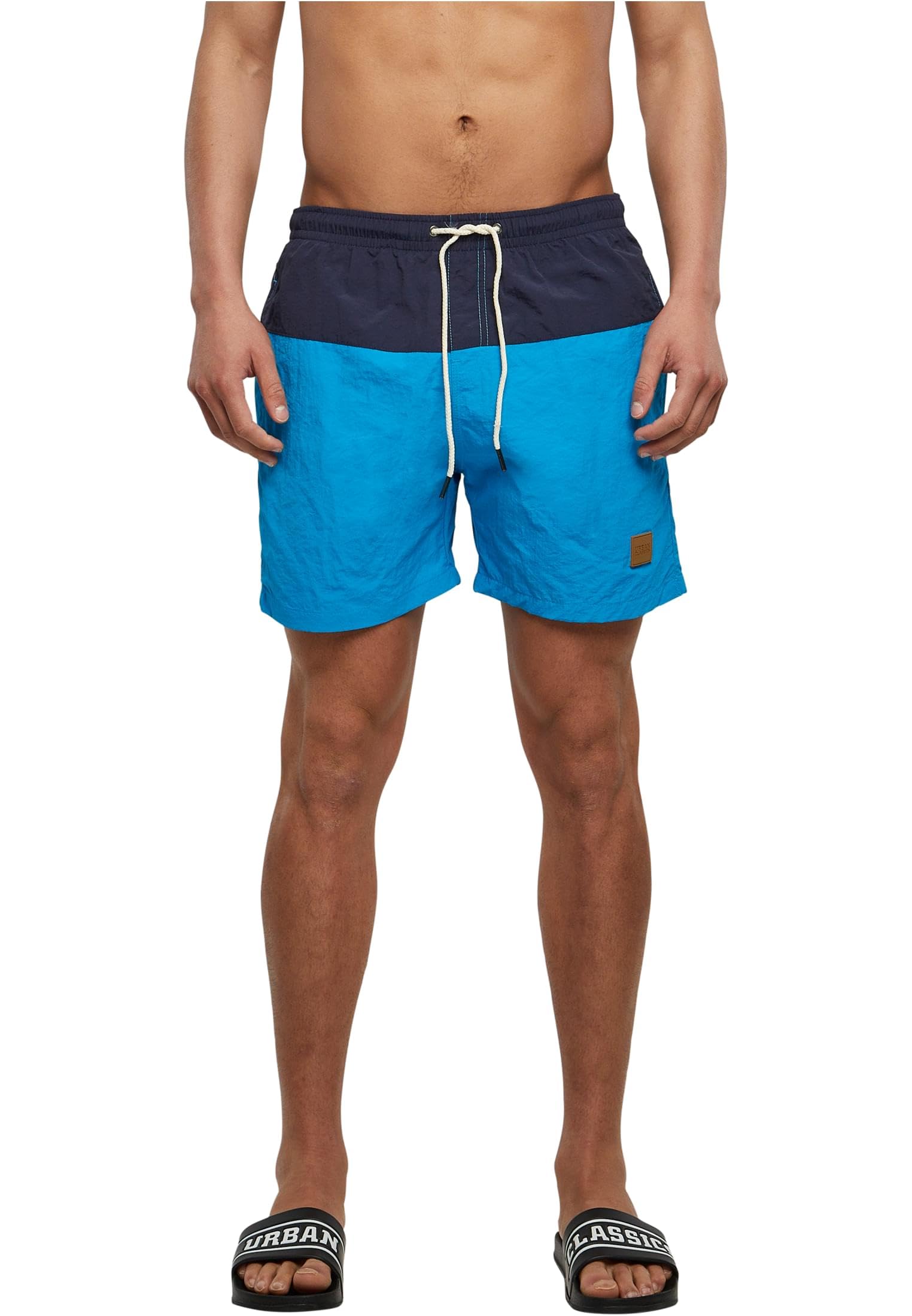 Urban Classics Men's Swim Shorts Block Swim Shorts for Men, Quick Drying, Resist