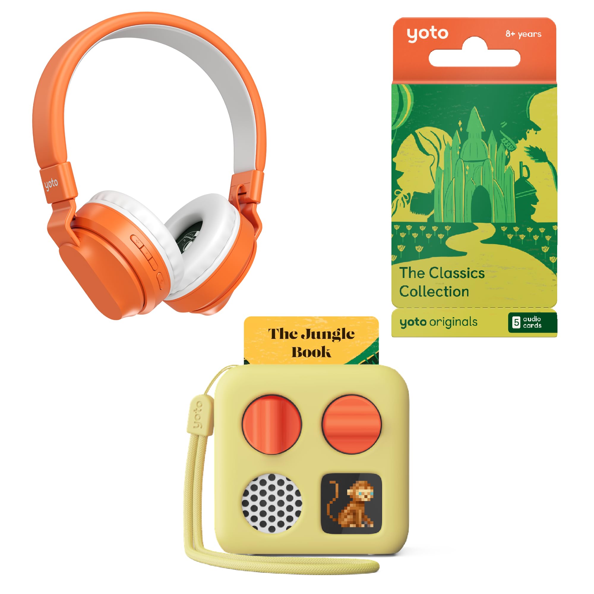YOTO Mini (2024 Ed.) Kids Audio Player + The Classics Bundle + Headphones | Kids