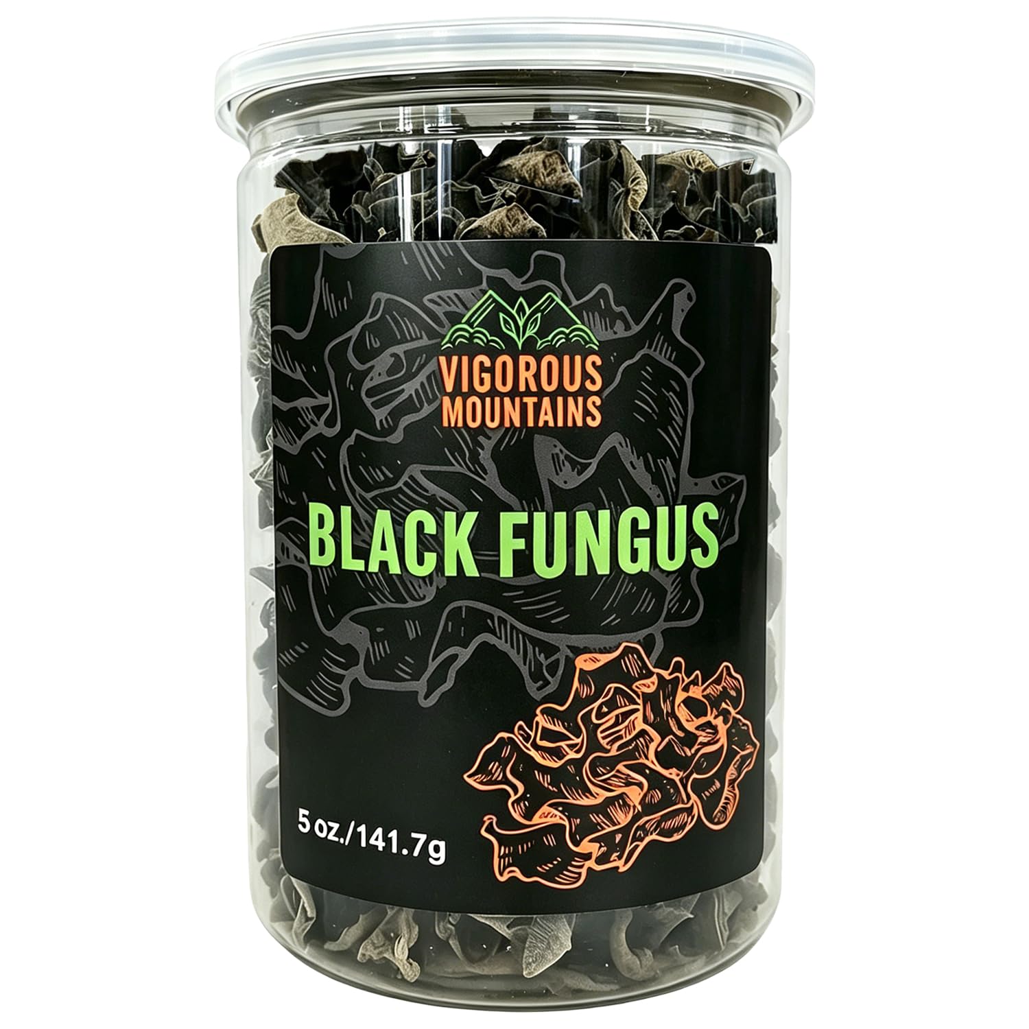 VIGOROUS MOUNTAINS Dried Woodear Mushrooms for Cooking 5 oz(141.7g)