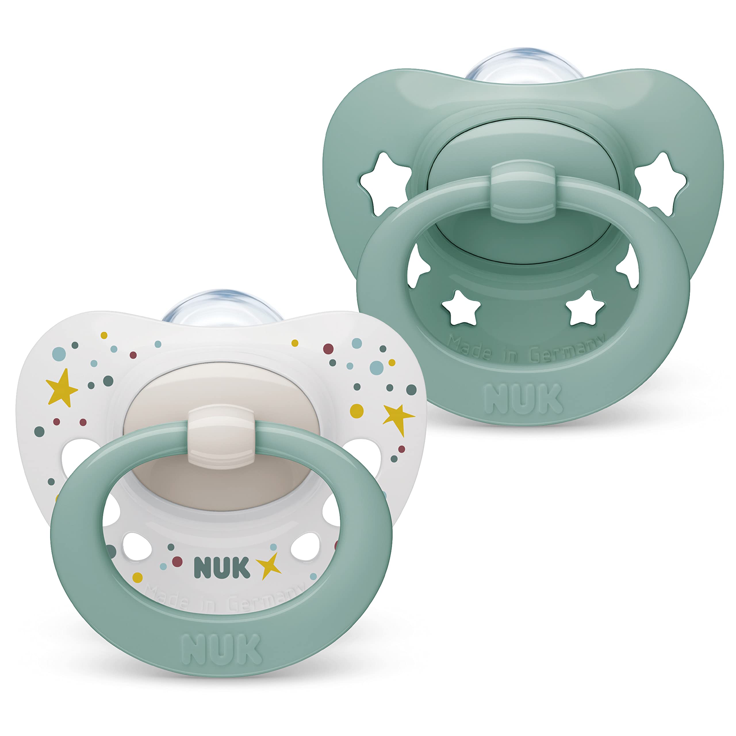 NUK Signature Baby Dummy | 0-6 months | Soothes 95% of Babies | Heart-Shaped BPA