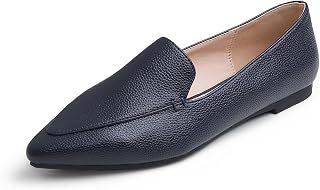 Feversole Women's Loafer Flat Pointed Loafers Fashion Flat Toe Comfortable Driving Office Shoes