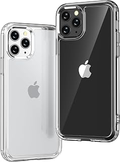 Ones Transparent Slim Hard Cover for iPhone 11 Pro Max'Shockproof Airbag' Raised Edge Screen Protector Camera [Not Yellow][Non-Slip],PC+TPU Hybrid Protective Silicone Case for Apple 6.5 Inches