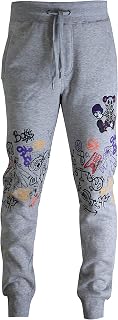 SCREENSHOT-P1165 Mens Streetwear Premium Classic Fit Urban Fleece Pants - Mask Off Skeleton Bear Animation Fashion Sweatpants-H.Grey-XLarge
