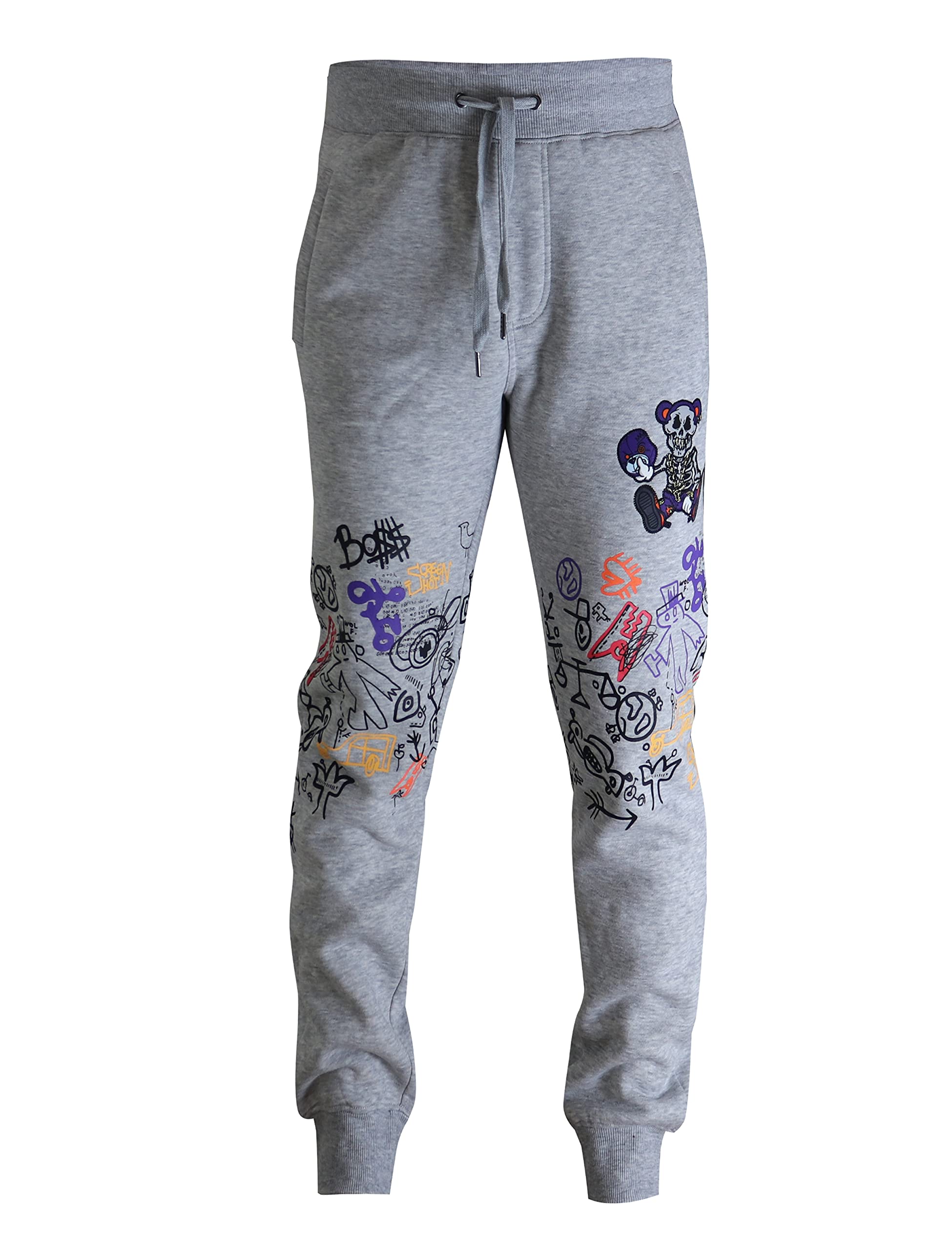 SCREENSHOT-P1165 Mens Streetwear Premium Classic Fit Urban Fleece Pants - Mask O
