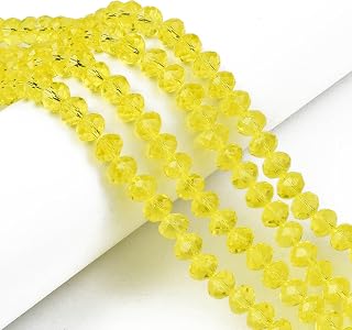 About 60pcs 8x6mm Electroplated Glass Beads for Jewelry Making Faceted Glass Spacer Beads for Bracelet Necklace Jewelry Making