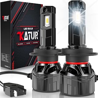 KATUR 700% Brightness H7 LED Bulb 6000K White, Pack of 2, 40000LM, 120W, 60000hrs Lifespan, Universal Fit, 6000K Xenon White Light Color