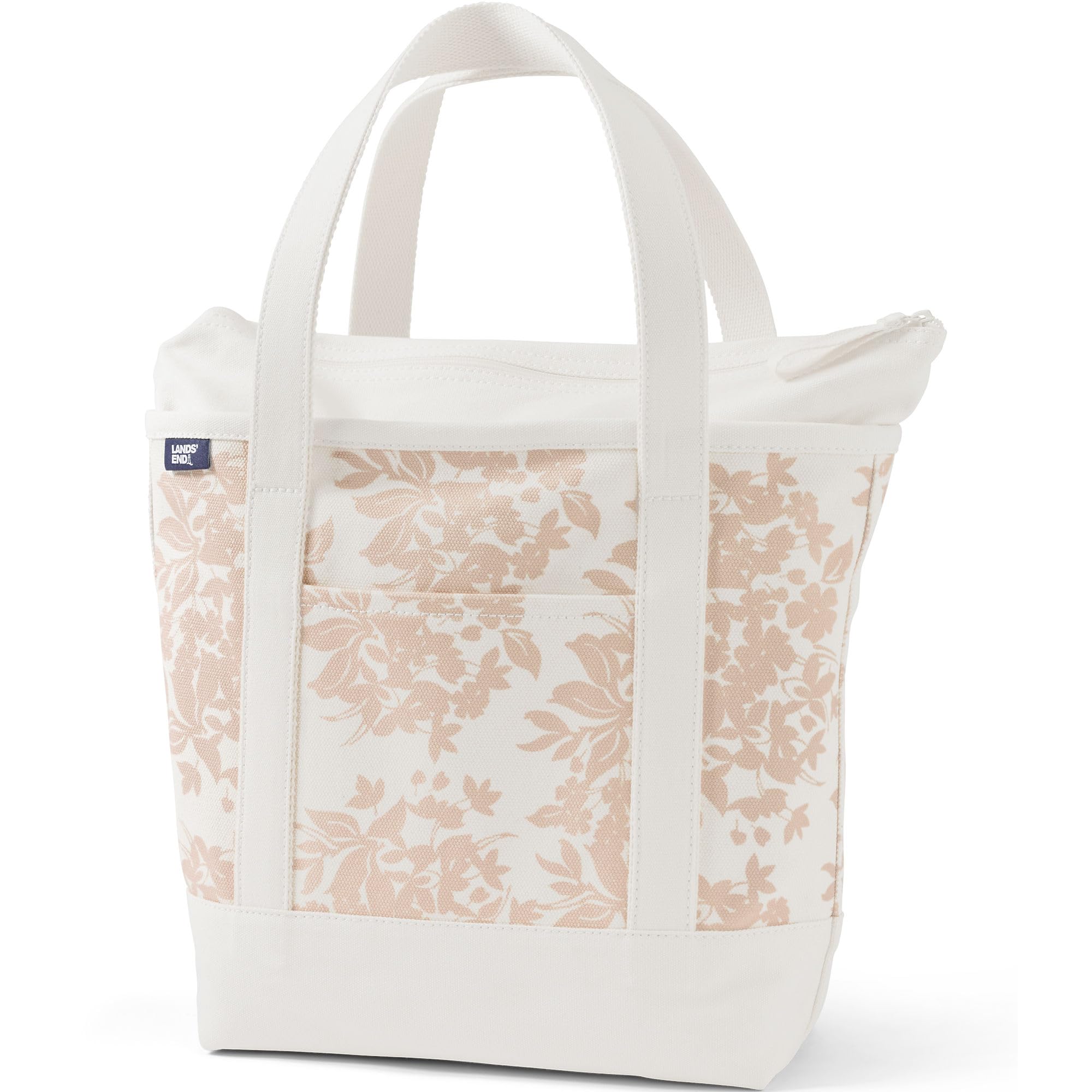 Lands' End Zip Top Canvas Tote Bag