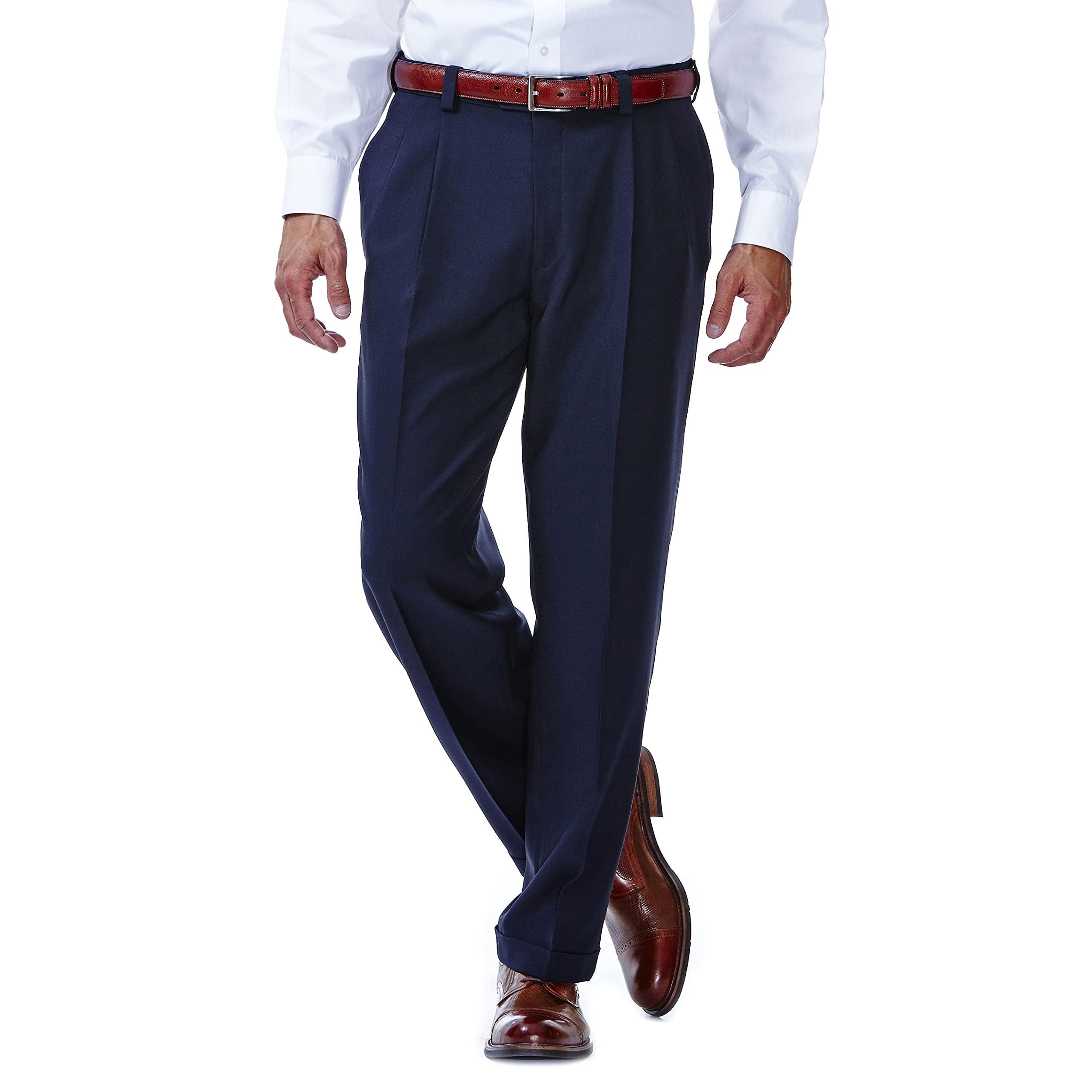 Haggar E-CLO Men's Repreve Stria Flat Front Trousers