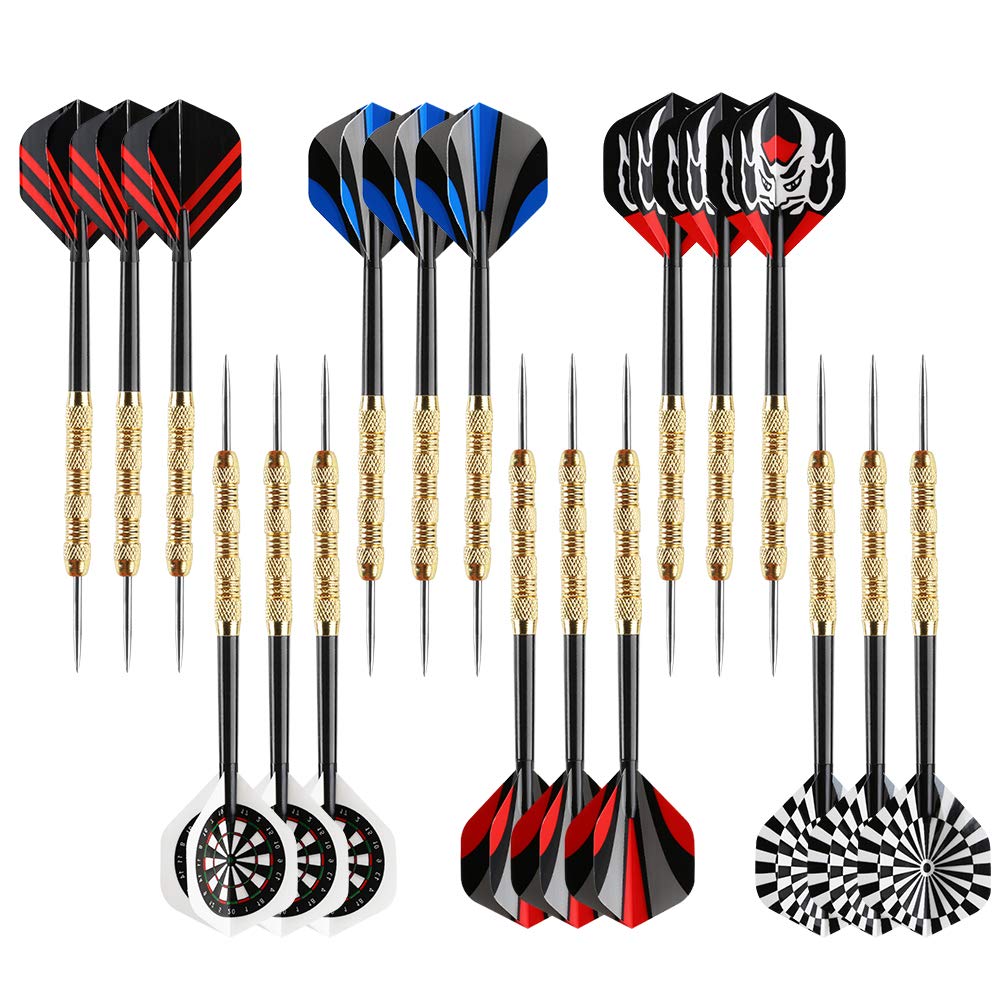 Accmor Metal Tip Darts, Steel Tip Darts, 14 Grams Professional Metal Darts, Dart