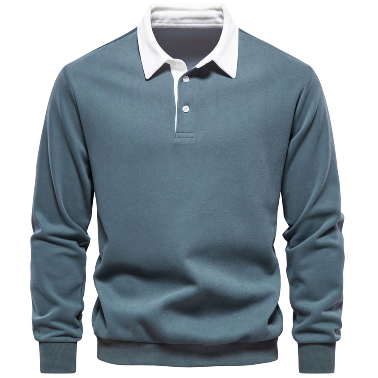MakingDa Mens Sweatshirts Polo Collar Long Sleeve Pullover