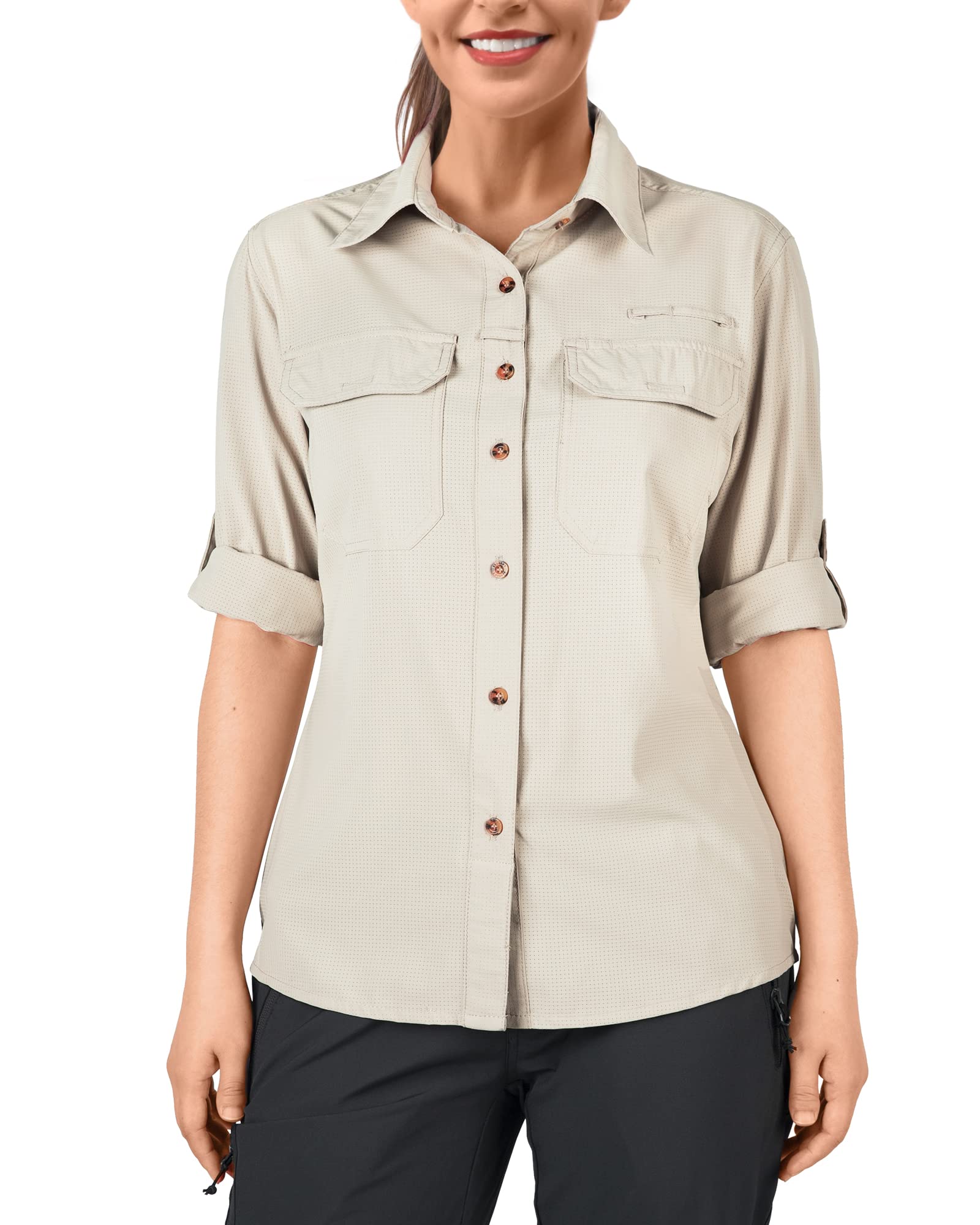 33,000ft Women's Shirt UPF 50+ UV Protection Outdoor Shirt Quick-Drying Casual S