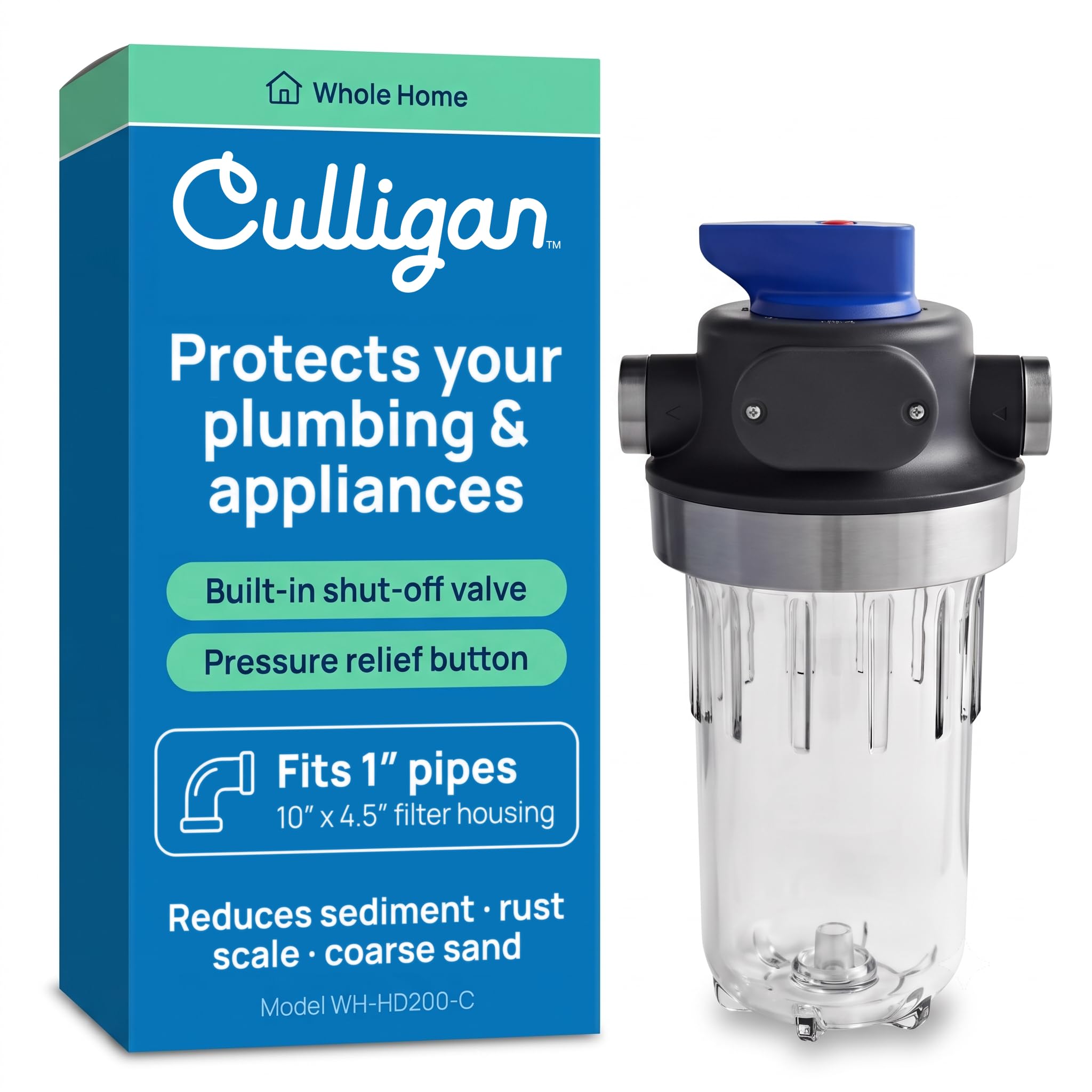 Culligan Whole House Water Filter System, 1" Heavy Duty, Housing Only | IAPMO Ce