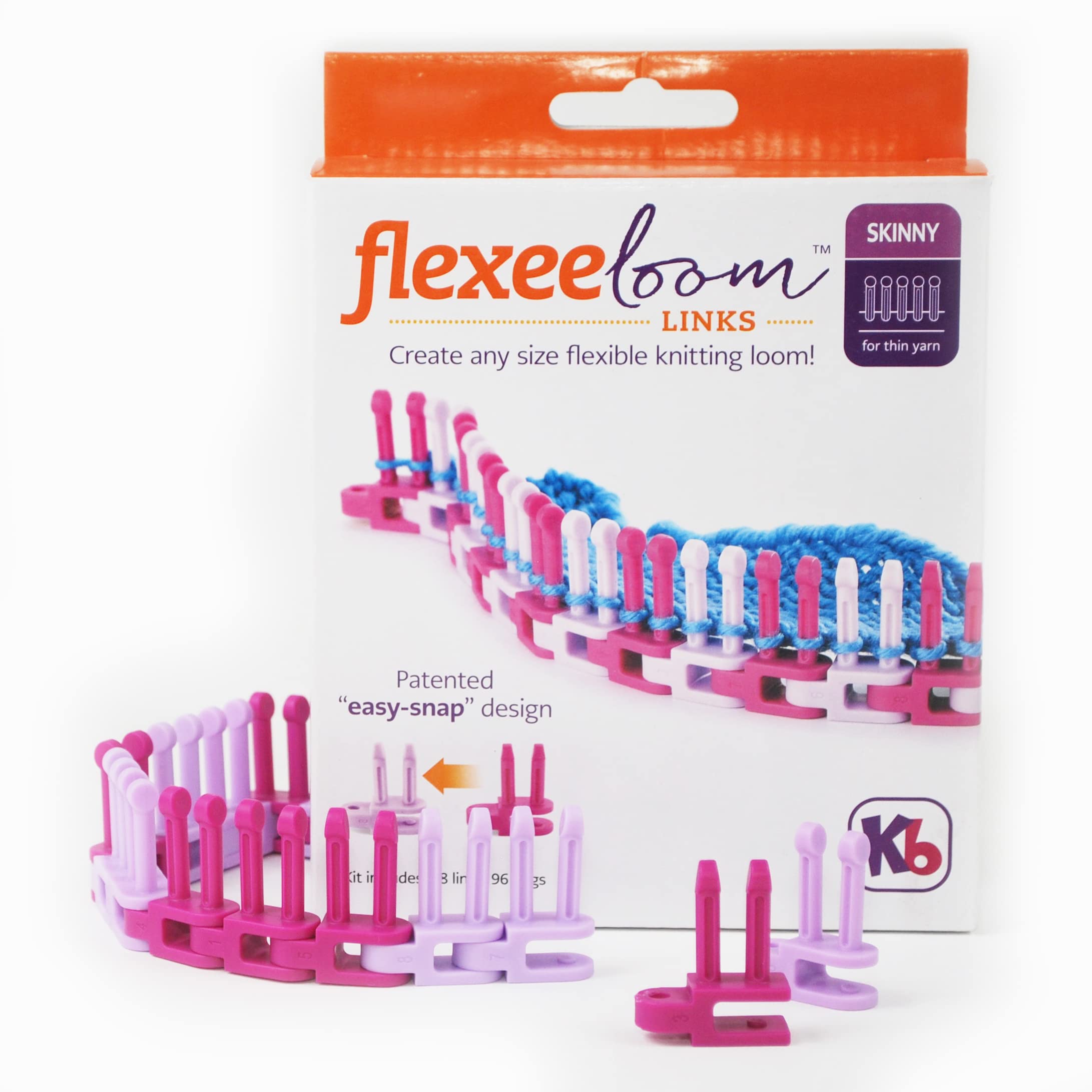 Authentic Knitting Board Flexee Loom Links Skinny, Small Gauge, for Thin Yarn, 4