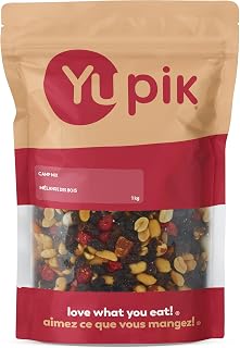 Yupik Camp Mix, 1kg, A Blend of Raisins, Papaya, Almonds, Walnuts & Yogurt Peanuts, Cholesterol Free, Kosher, Perfect for Snacking, Topping & Baking