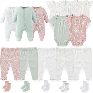 BIGBIGKISS Baby Boy Girl Clothes 18 Piece Layette Gift Set and Accessories
