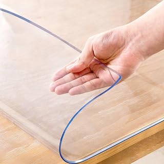 Eisdroma 14 x 24 Inch Clear Table Cover Protector, 2mm Thick Clear Desk Mat, Plastic Table Cover, Vinyl Table Protector, Desk Mats on Top of Desks