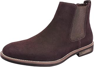 Bruno Marc Men's Chelsea Boots Dress Suede Leather Boots